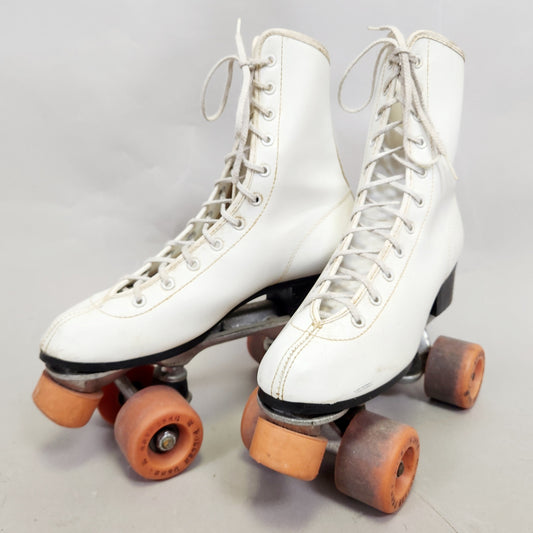 Vintage 80s Classic Quad Roller Skates with Derby Wheels