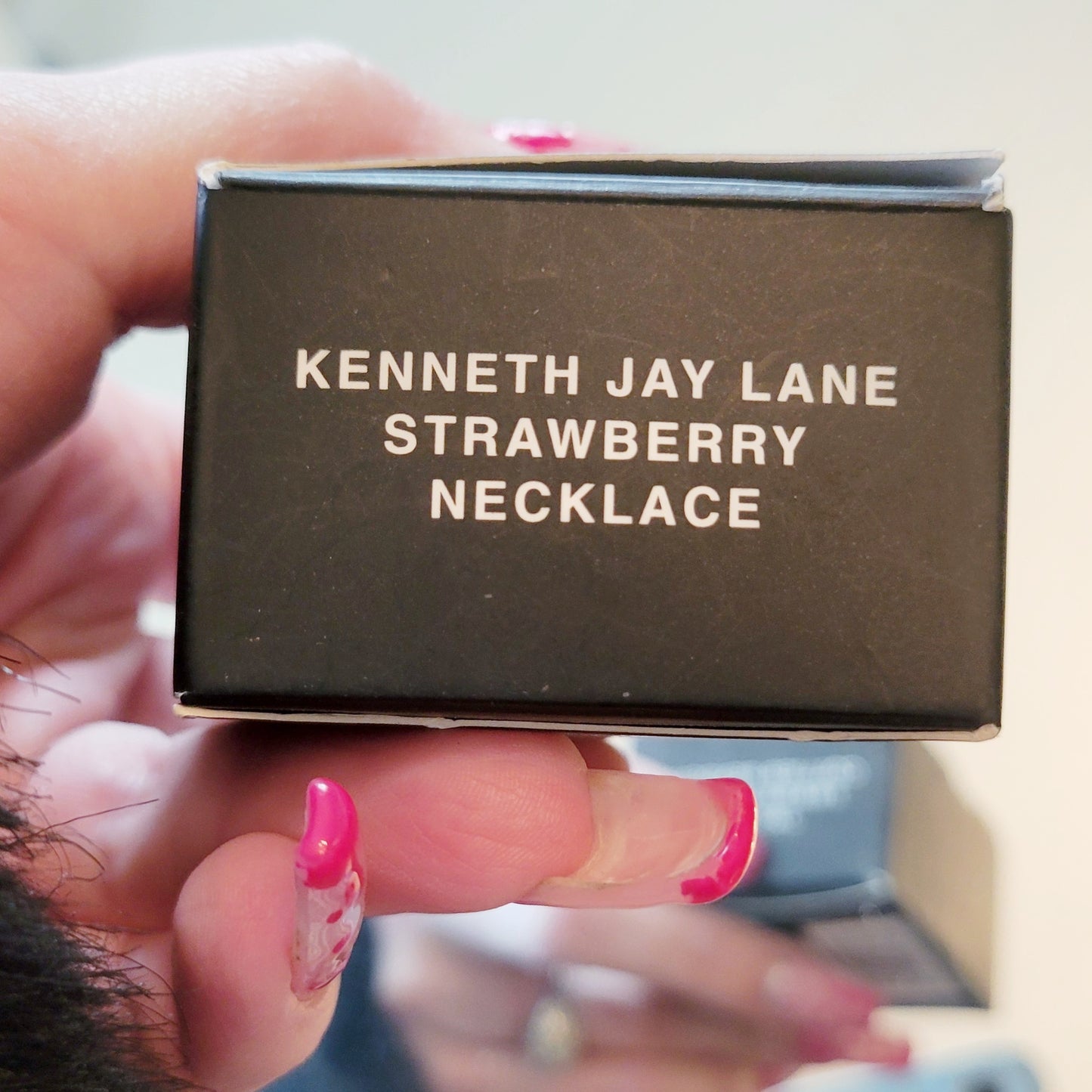 Iconic Kenneth Jay Lane Strawberry Necklace Deadstock NIB Collectible Avon Signed Lucite Studded Necklace