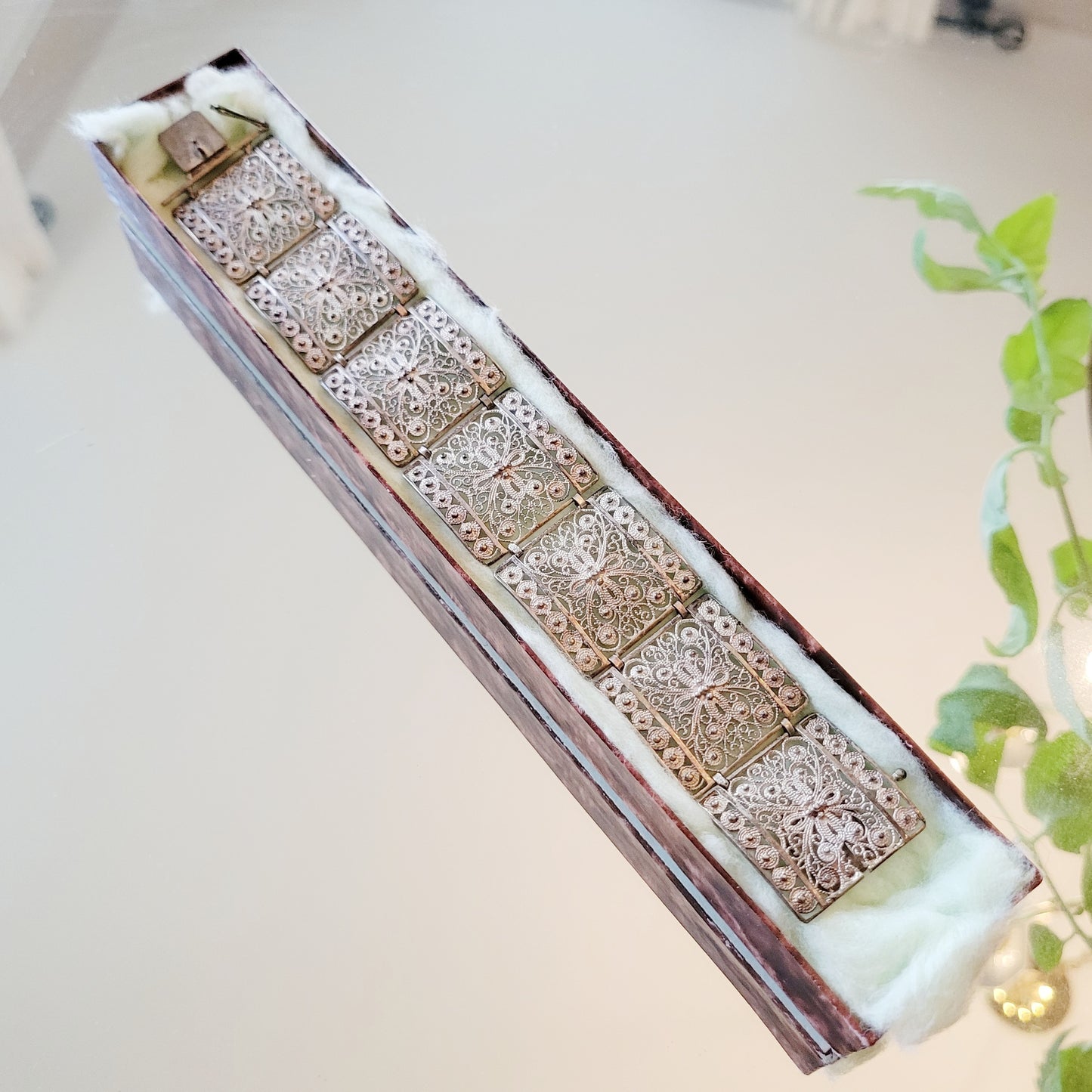 Vintage 60s Filigree Lace Panel Bracelet Intricate Wolfgang Dahmer German Bracelet