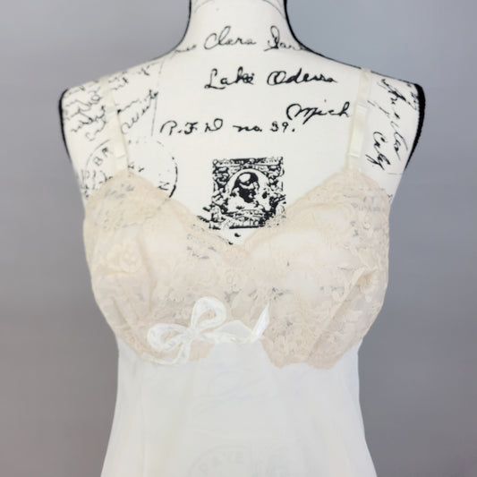 Vintage 60s Bow Detail Coquette Slip Dress by Vanity Fair