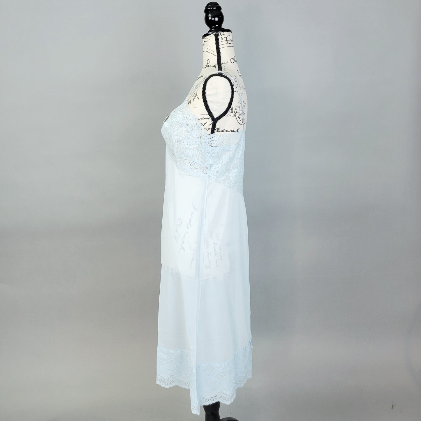 Vintage 60s Deadstock NWT Pastel Heaven Blue Coquette Slip Dress by Vanity Fair