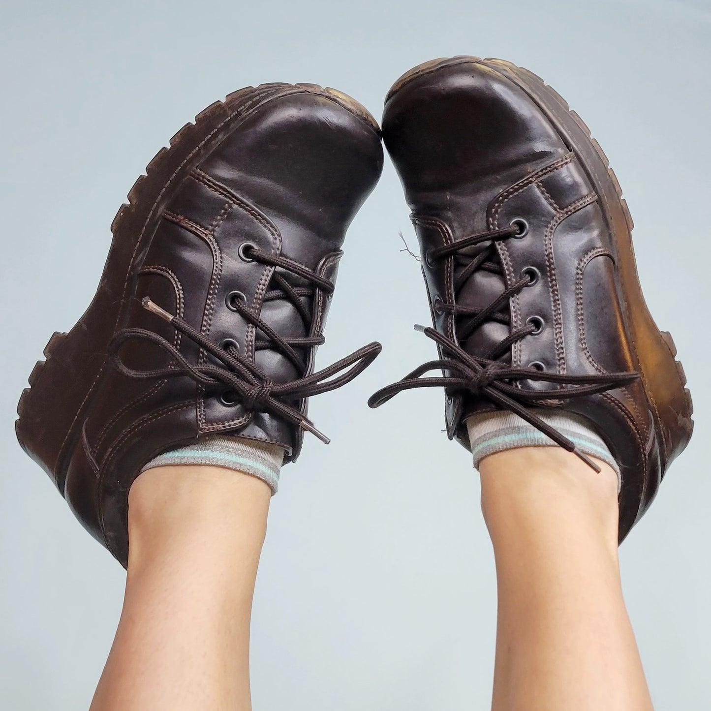 Vintage Y2k Chunky Wedge Sneakers by Lower East Side