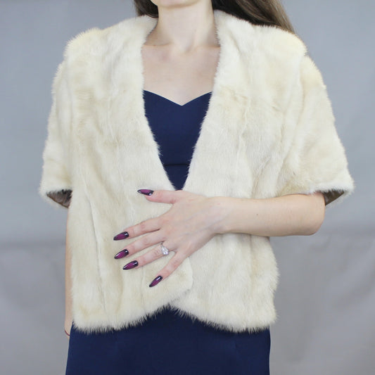 Vintage 50s Blonde Mink Fur Stole by Kent-Fisher Furs