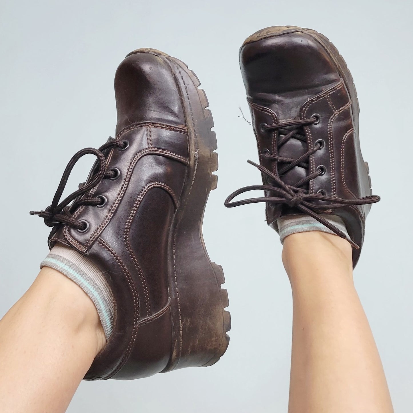 Vintage Y2k Chunky Wedge Sneakers by Lower East Side
