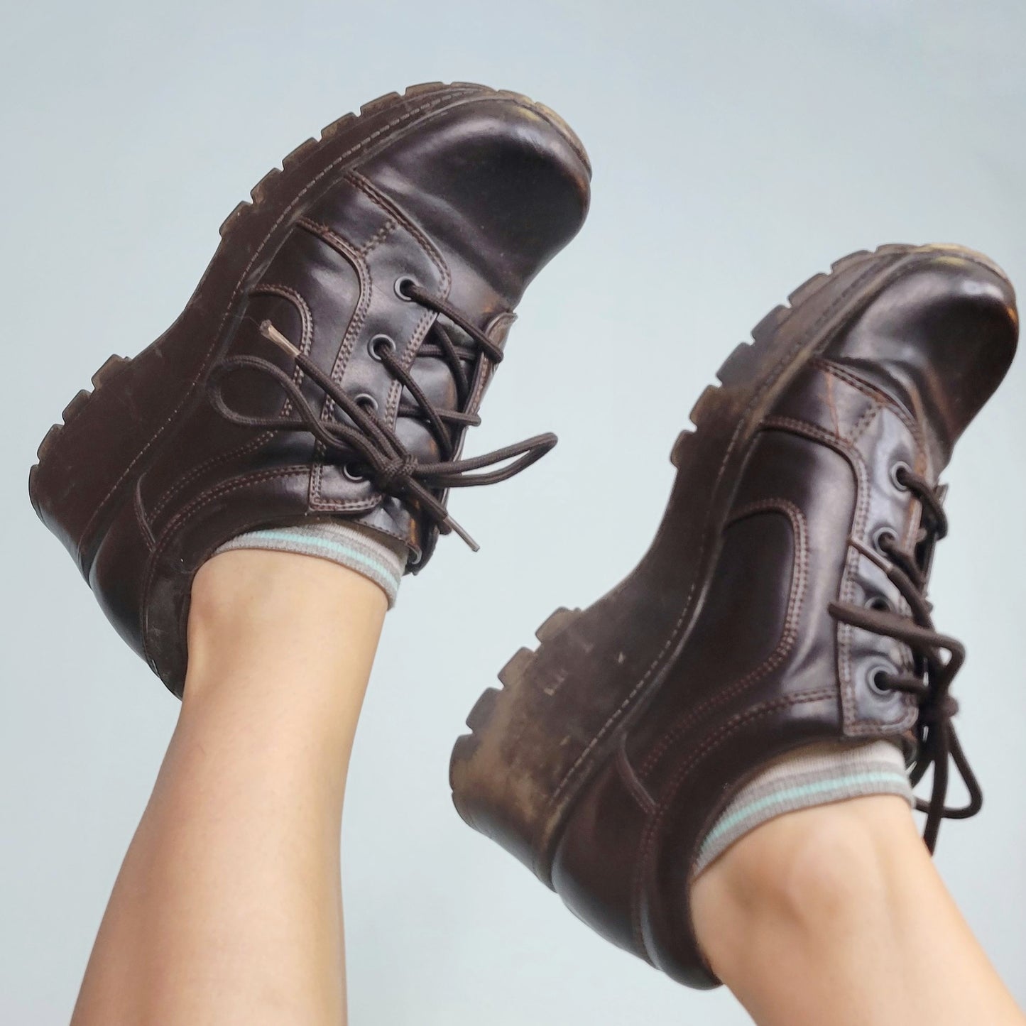 Vintage Y2k Chunky Wedge Sneakers by Lower East Side
