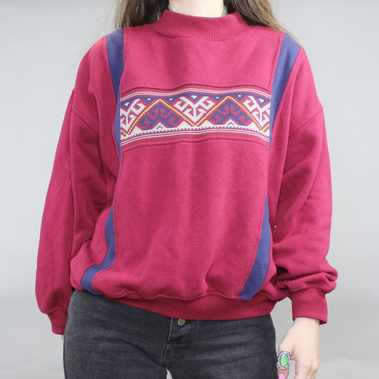 Vintage 80s Mock Neck Sweatshirt