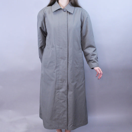 Vintage 80s Reversible Houndstooth Green Coat by London Fog