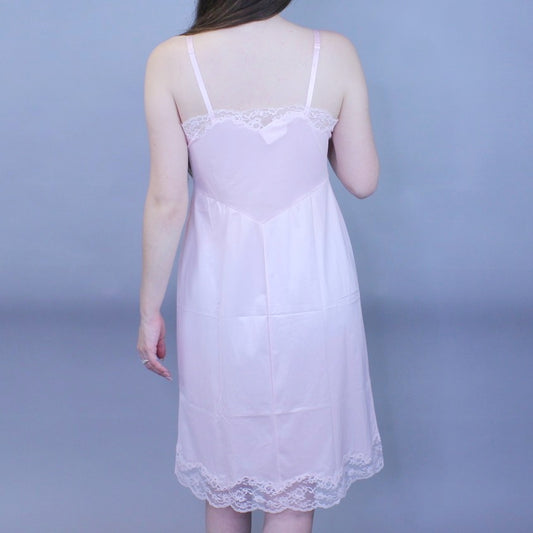 Vintage 60s Deadstock NWT Pastel Pink Coquette Slip Dress by Vanity Fair