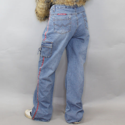 Vintage Y2k Sporty Jeans by Zhuotao Jeans