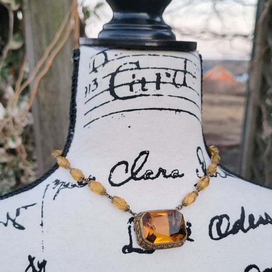 Vintage 30s Czech Glass Necklace
