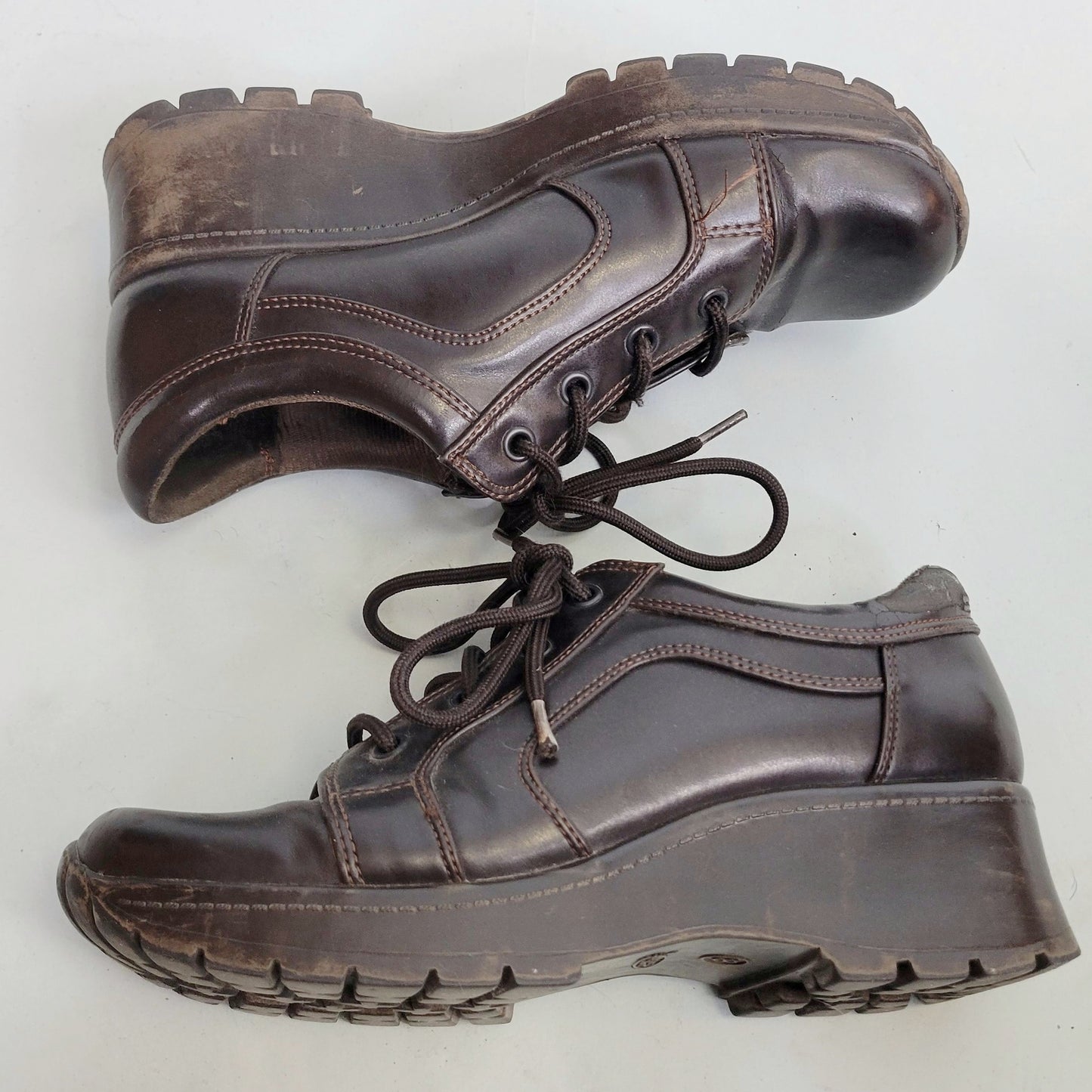 Vintage Y2k Chunky Wedge Sneakers by Lower East Side