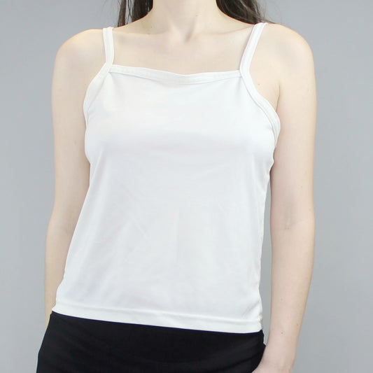 Vintage 90s White Baby Tank by New Moves