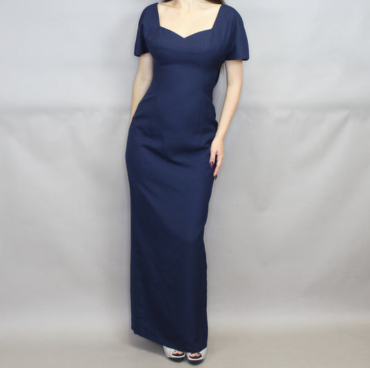 Vintage 80s Simple Elegant Evening Gown by House of Bianchi
