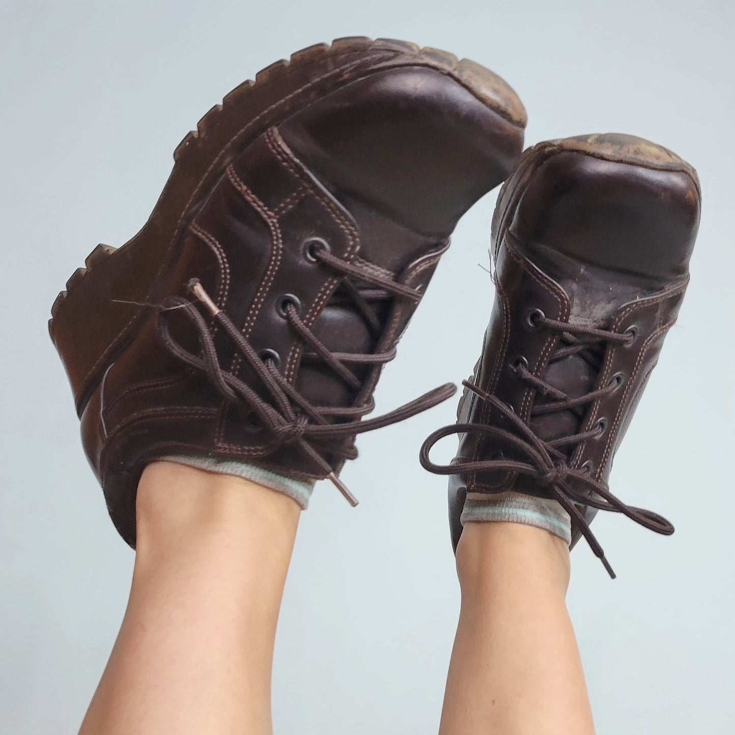 Vintage Y2k Chunky Wedge Sneakers by Lower East Side
