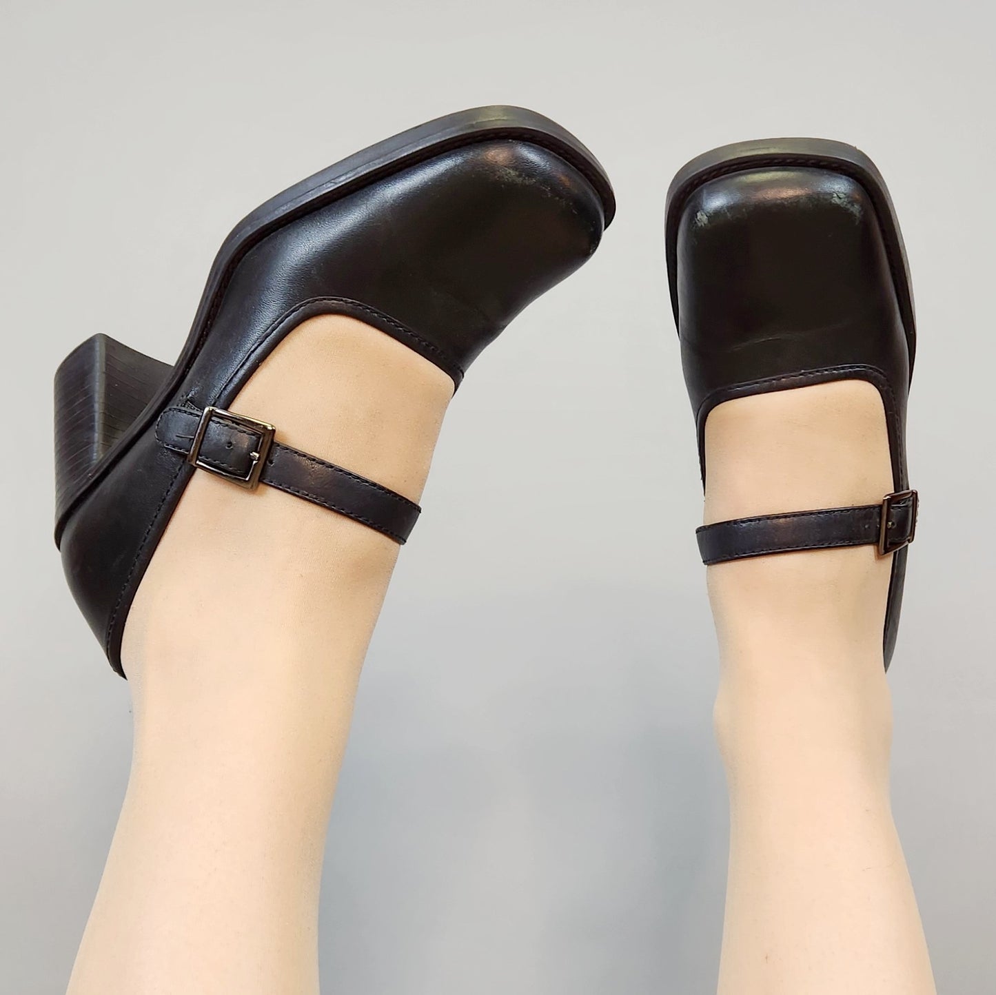 Vintage Y2k Heeled Chunky Mary Janes by White Mtn