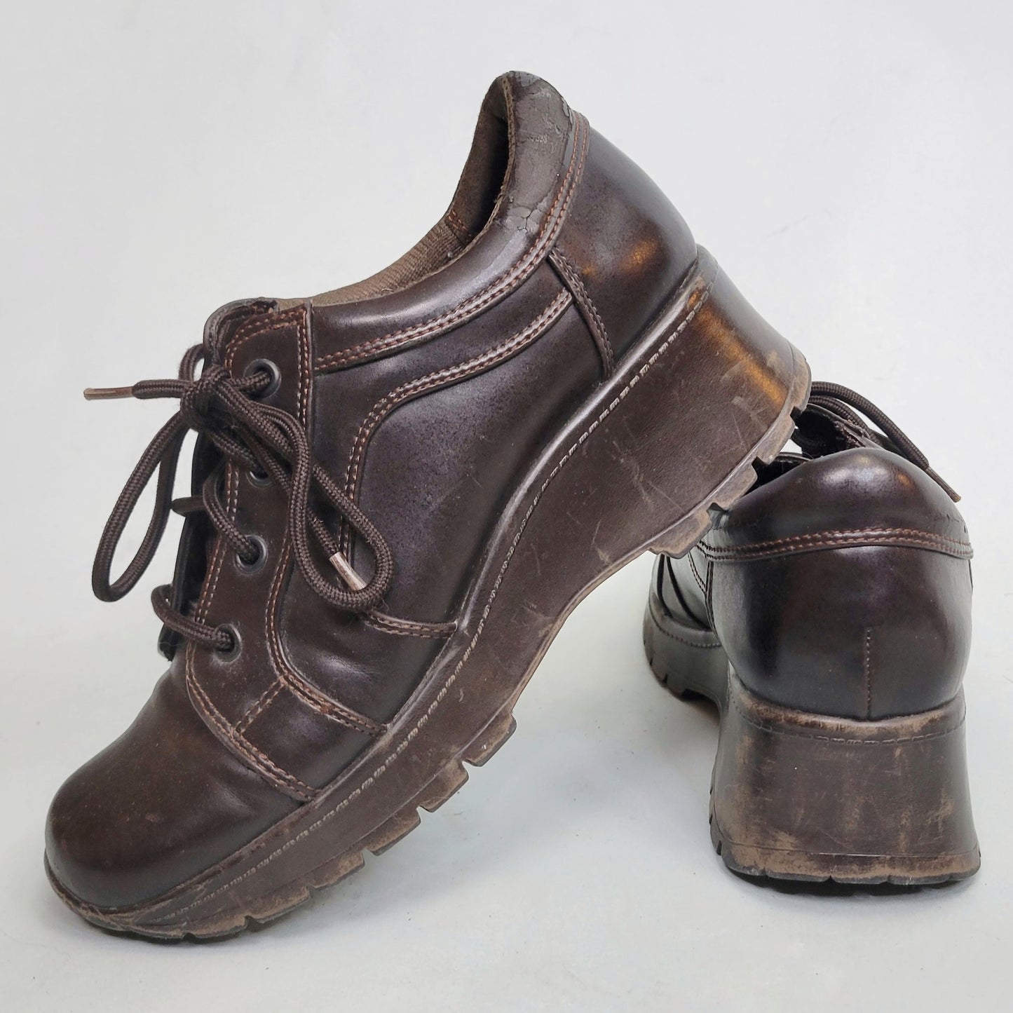 Vintage Y2k Chunky Wedge Sneakers by Lower East Side