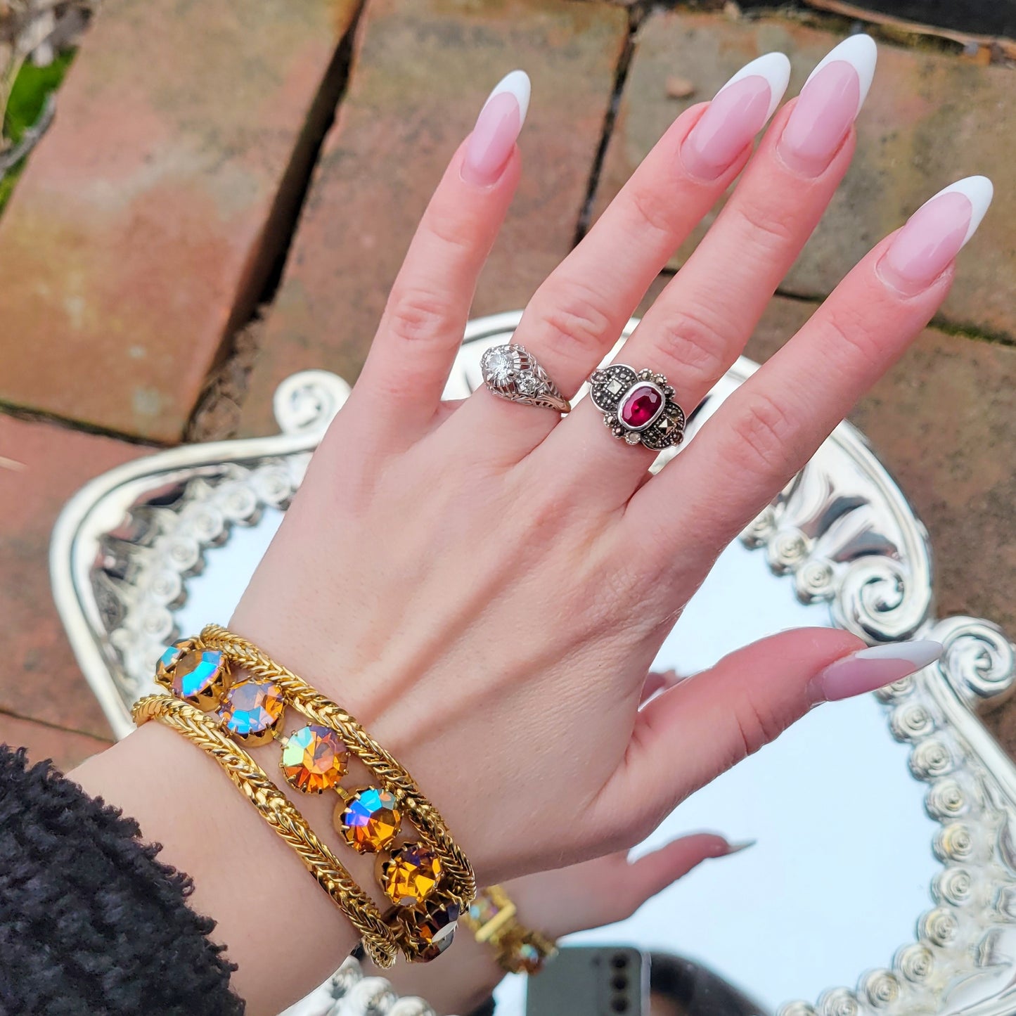 Vintage 60s Signed Hattie Carnegie Aurora Borealis Bracelet