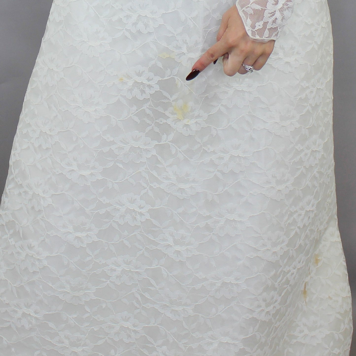 Vintage 60s Lace A-line Wedding Dress