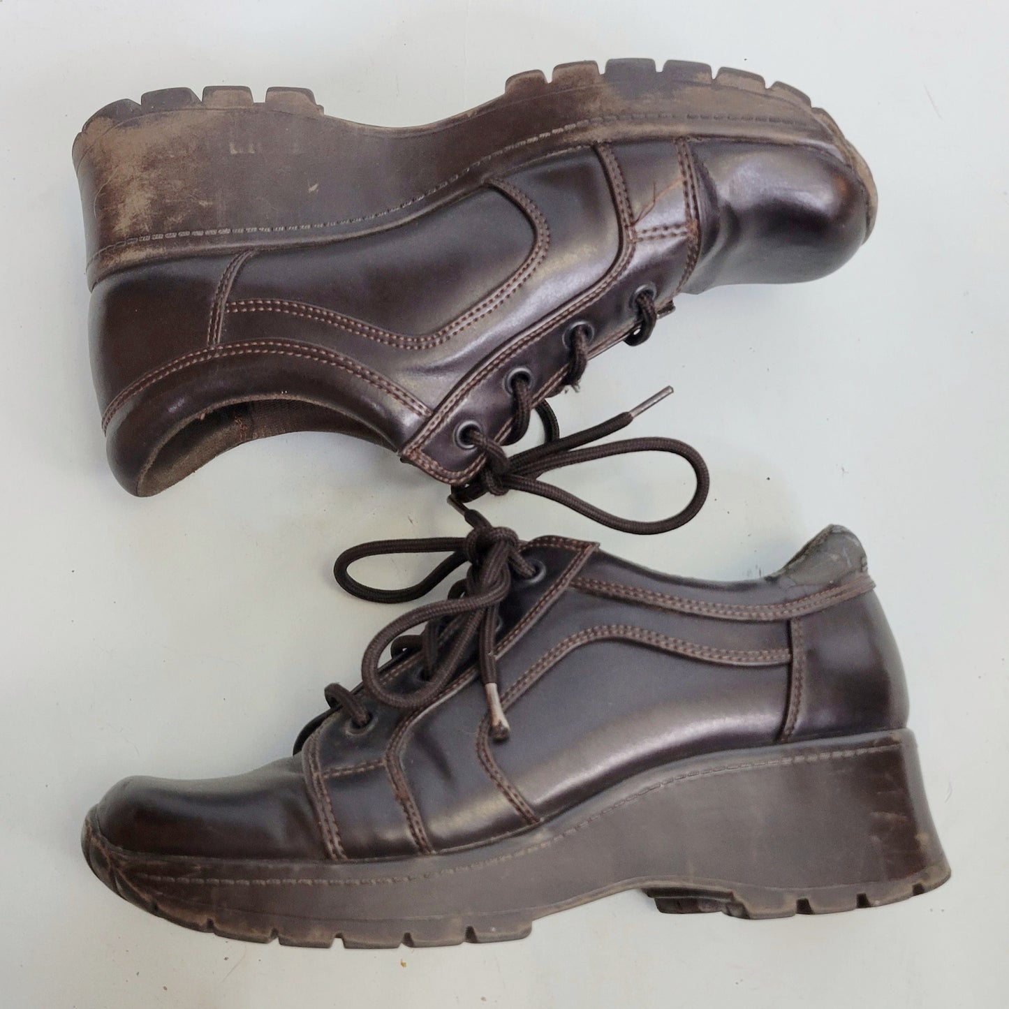 Vintage Y2k Chunky Wedge Sneakers by Lower East Side