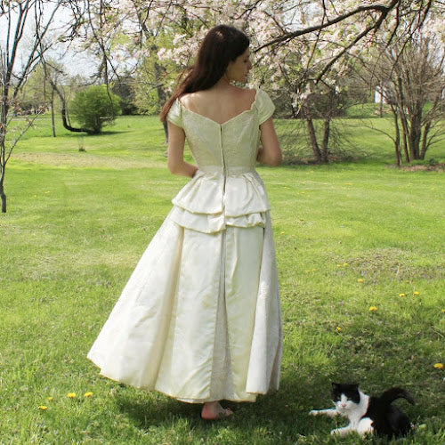 Vintage 50s Renaissance Style Ballgown Prom/Wedding Dress Specially Designed and made by Cassie Blome