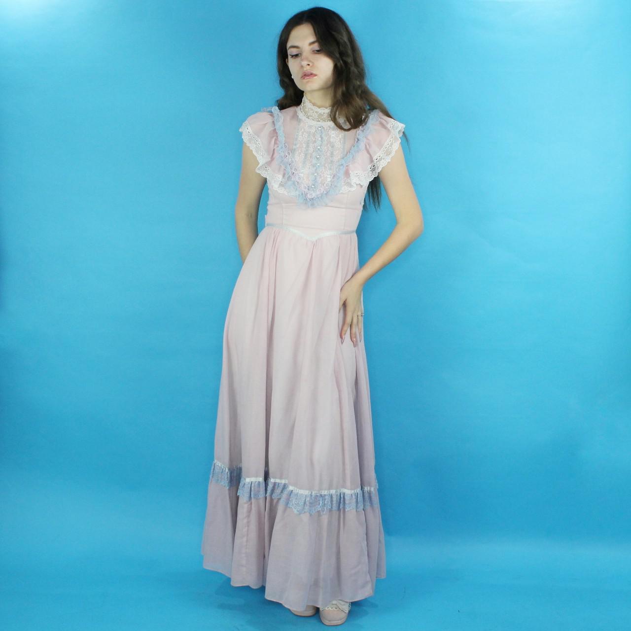 Vintage 70s Pastel Victorian Prairie dress from Gunne Sax by Jessica San Francisco