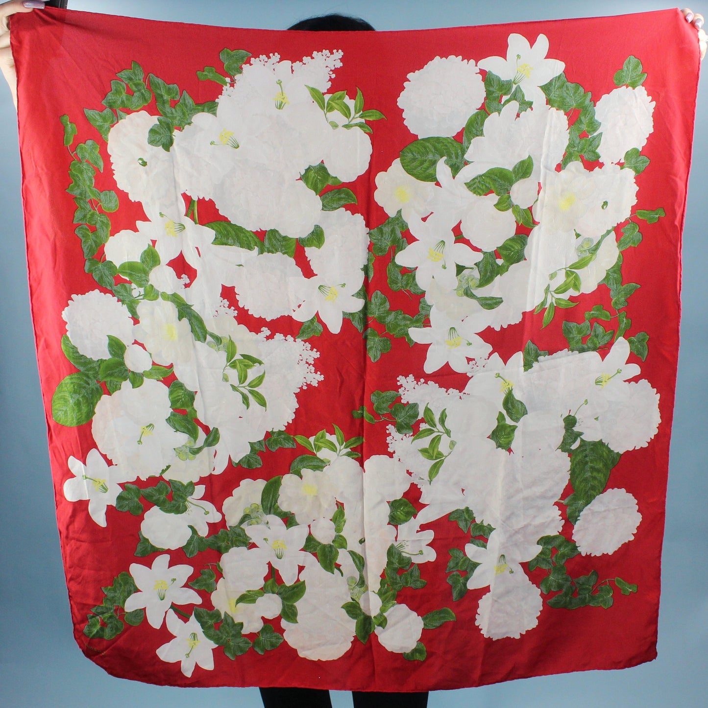 Vintage Y2k Silk Chanel Floral Scarf