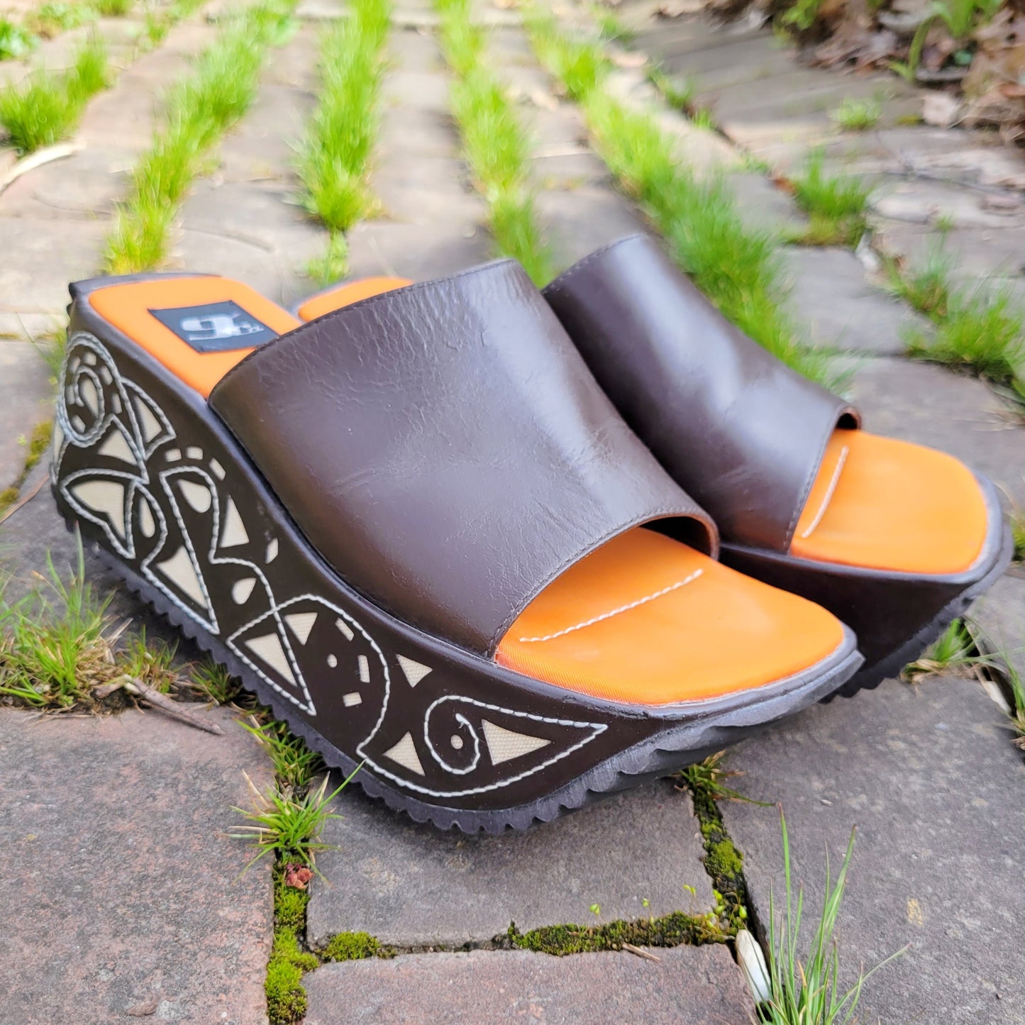 Vintage 90s Chunky Mega Platform Slides by 9 & Co.