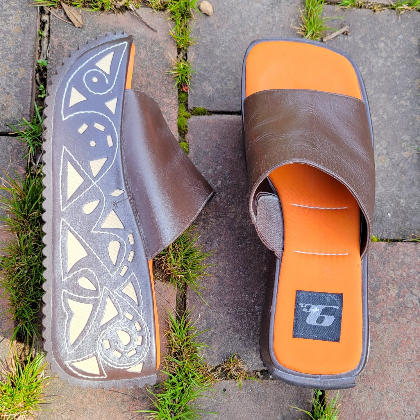 Vintage 90s Chunky Mega Platform Slides by 9 & Co.