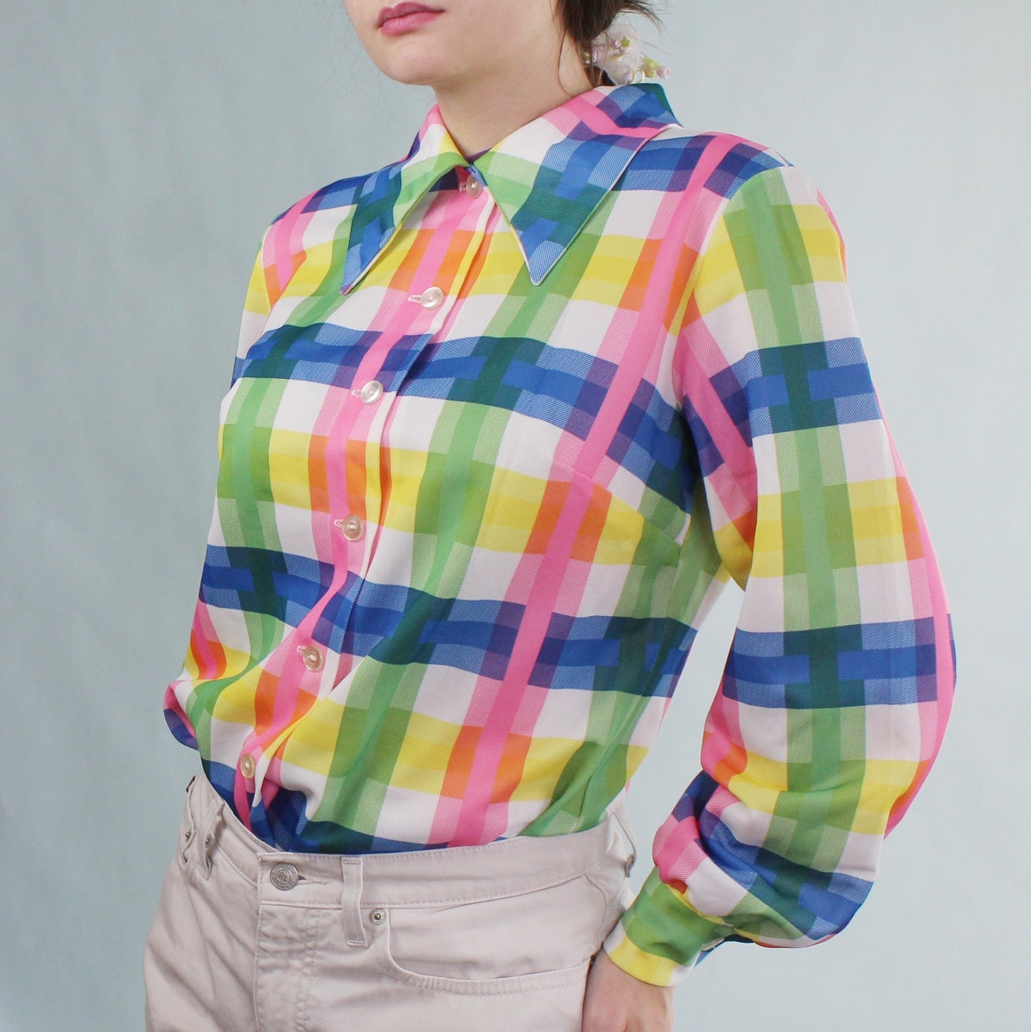 Vintage 70s Plaid Shirt by Beeline Fashions
