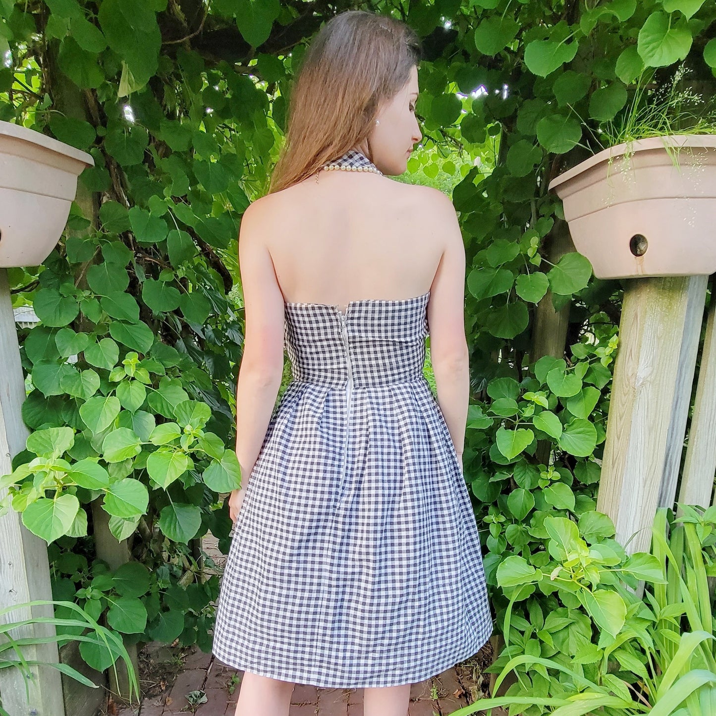Vintage 50s Gingham Summer Dress