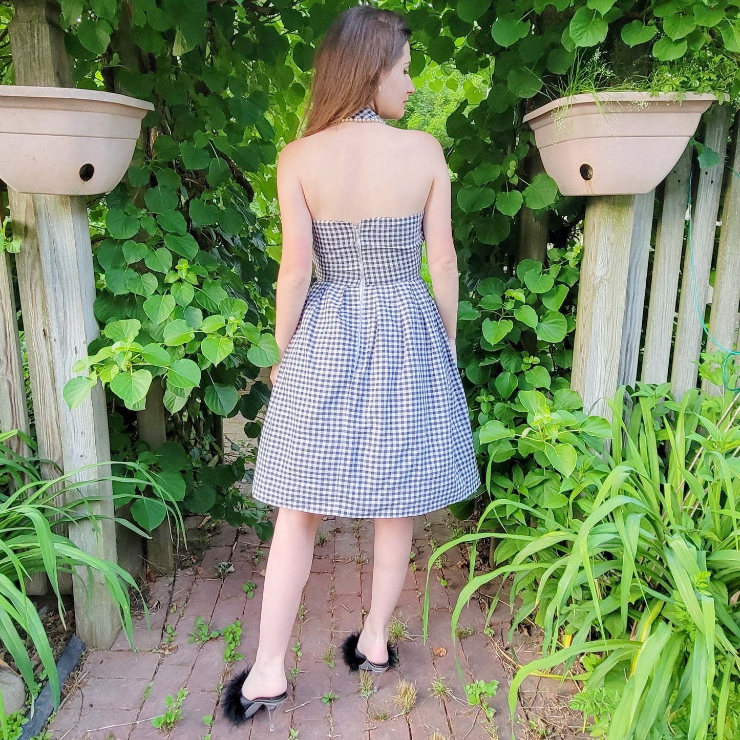 Vintage 50s Gingham Summer Dress
