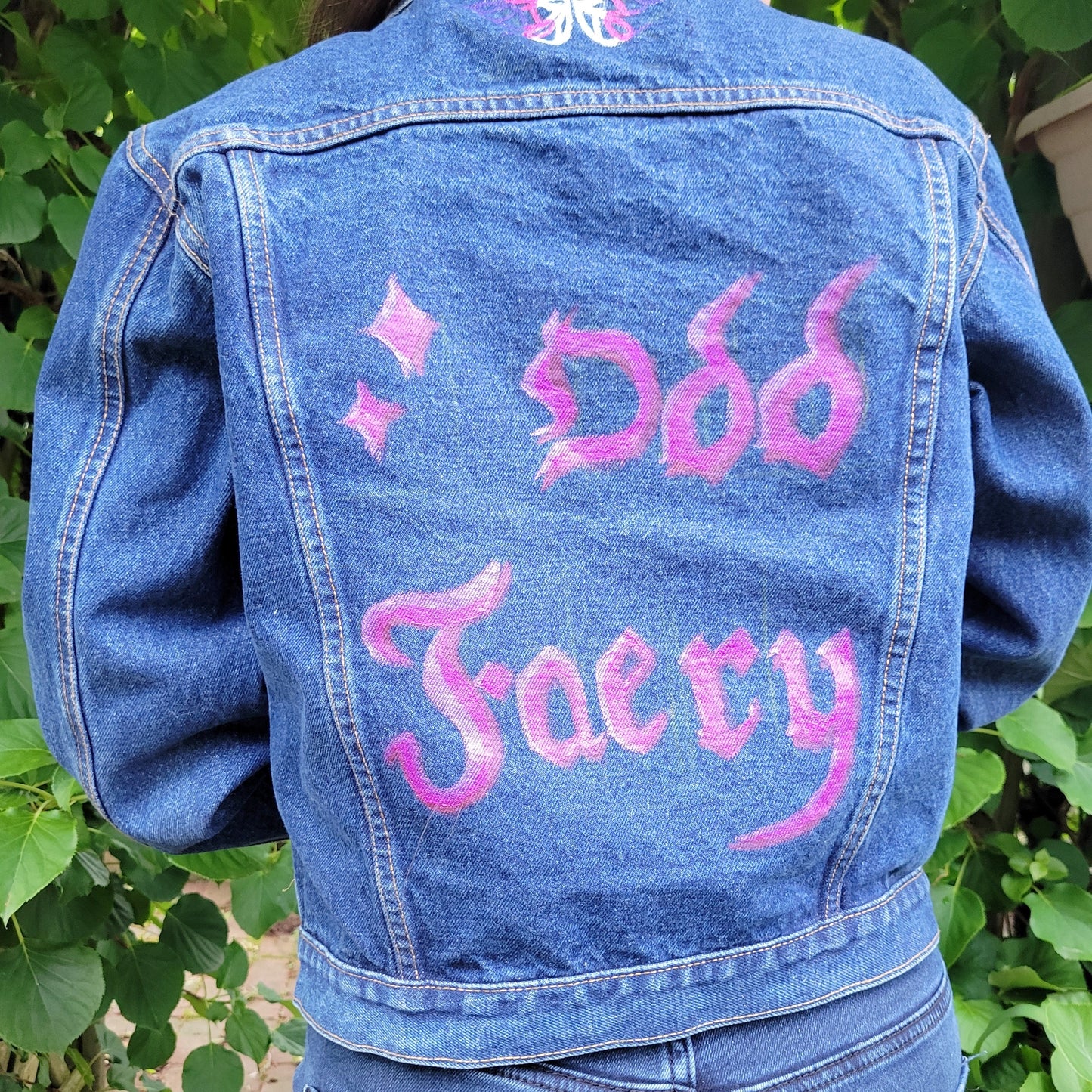 Odd Faery Vintage 90's Painted Denim Jacket by Blue Asphalt