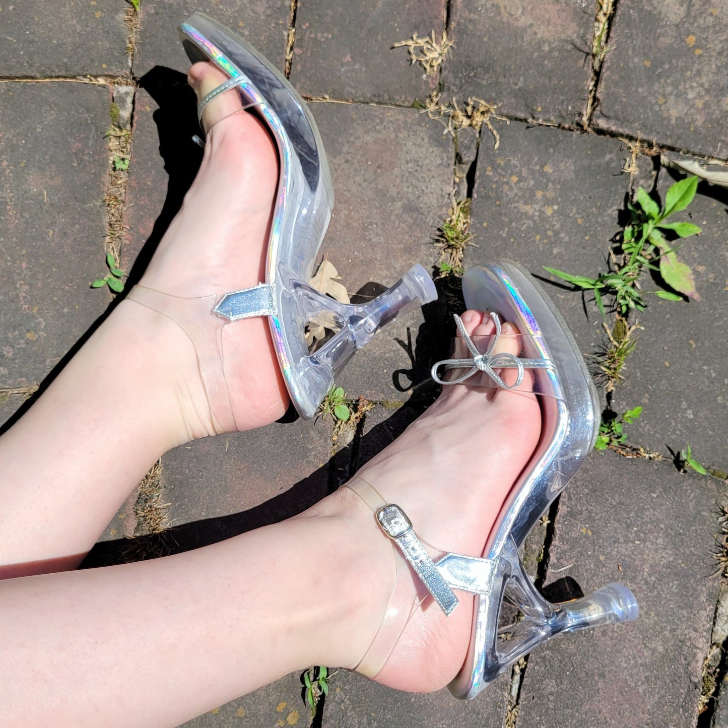 Vintage Y2k Clear Heels by Mixit