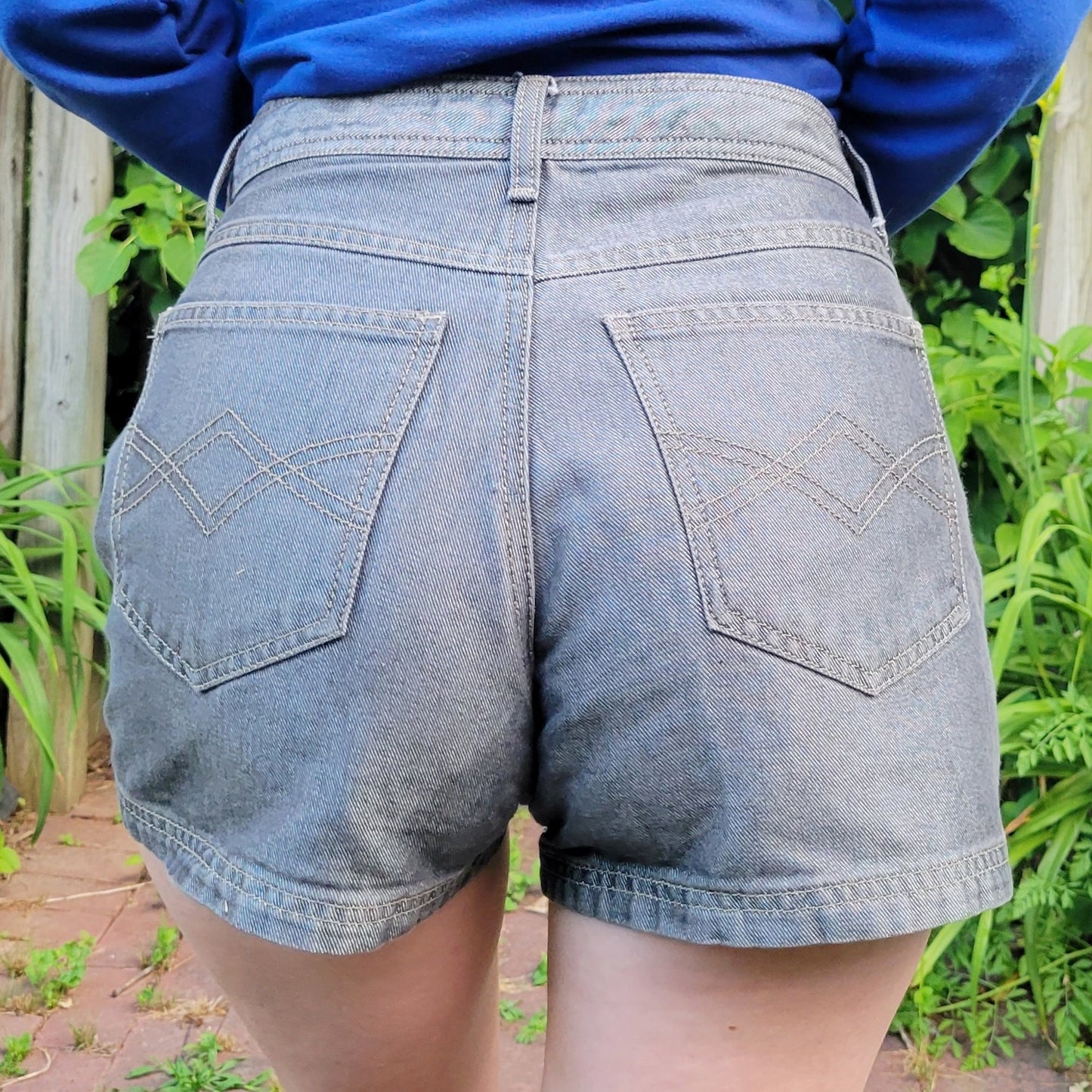 Vintage Y2k Metallic Shorts by Hi-Jeans Fashion