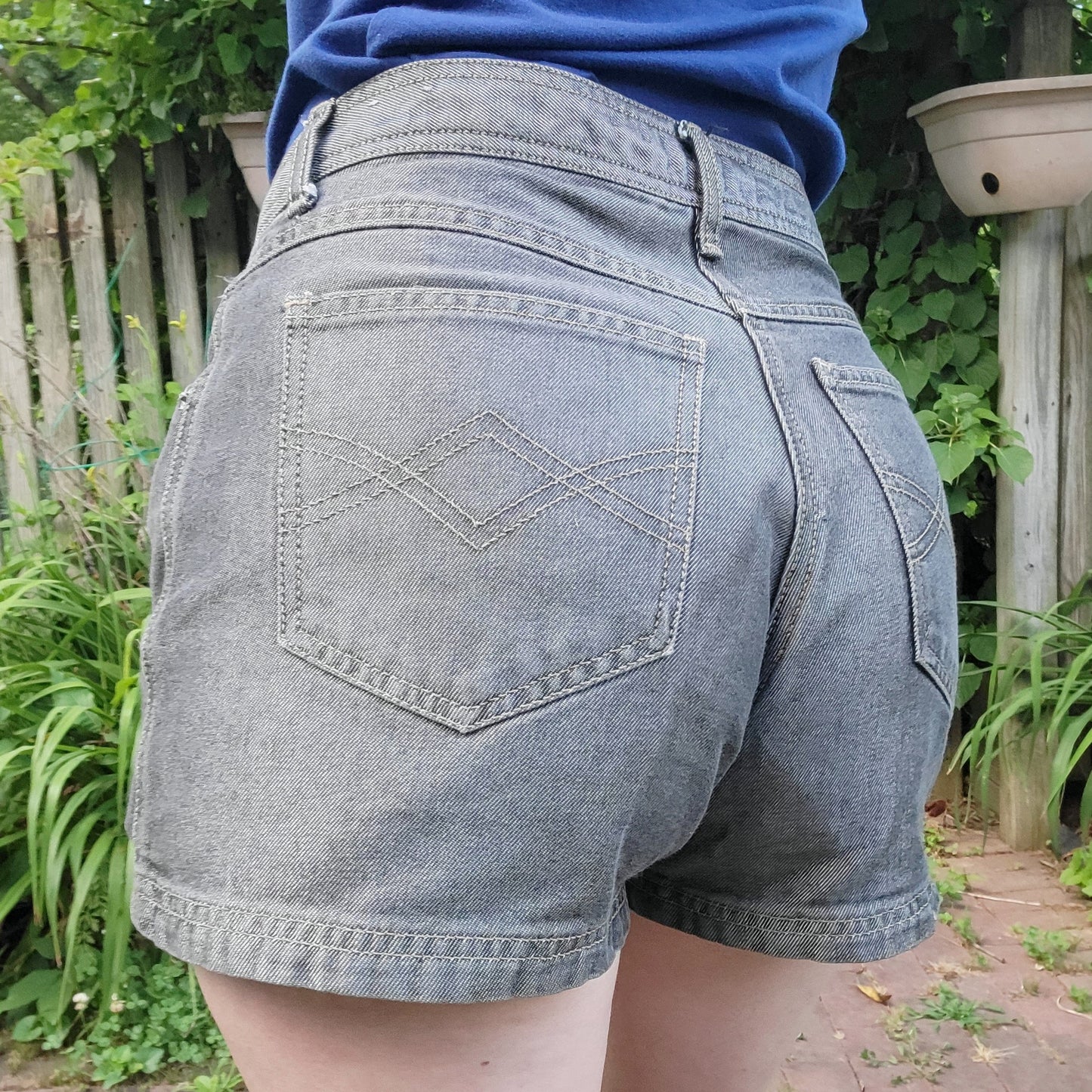 Vintage Y2k Metallic Shorts by Hi-Jeans Fashion
