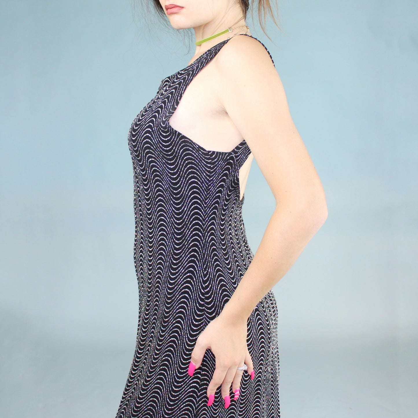 Vintage 90s Glitter Maxi Dress from Ronni Nicole for Ouida