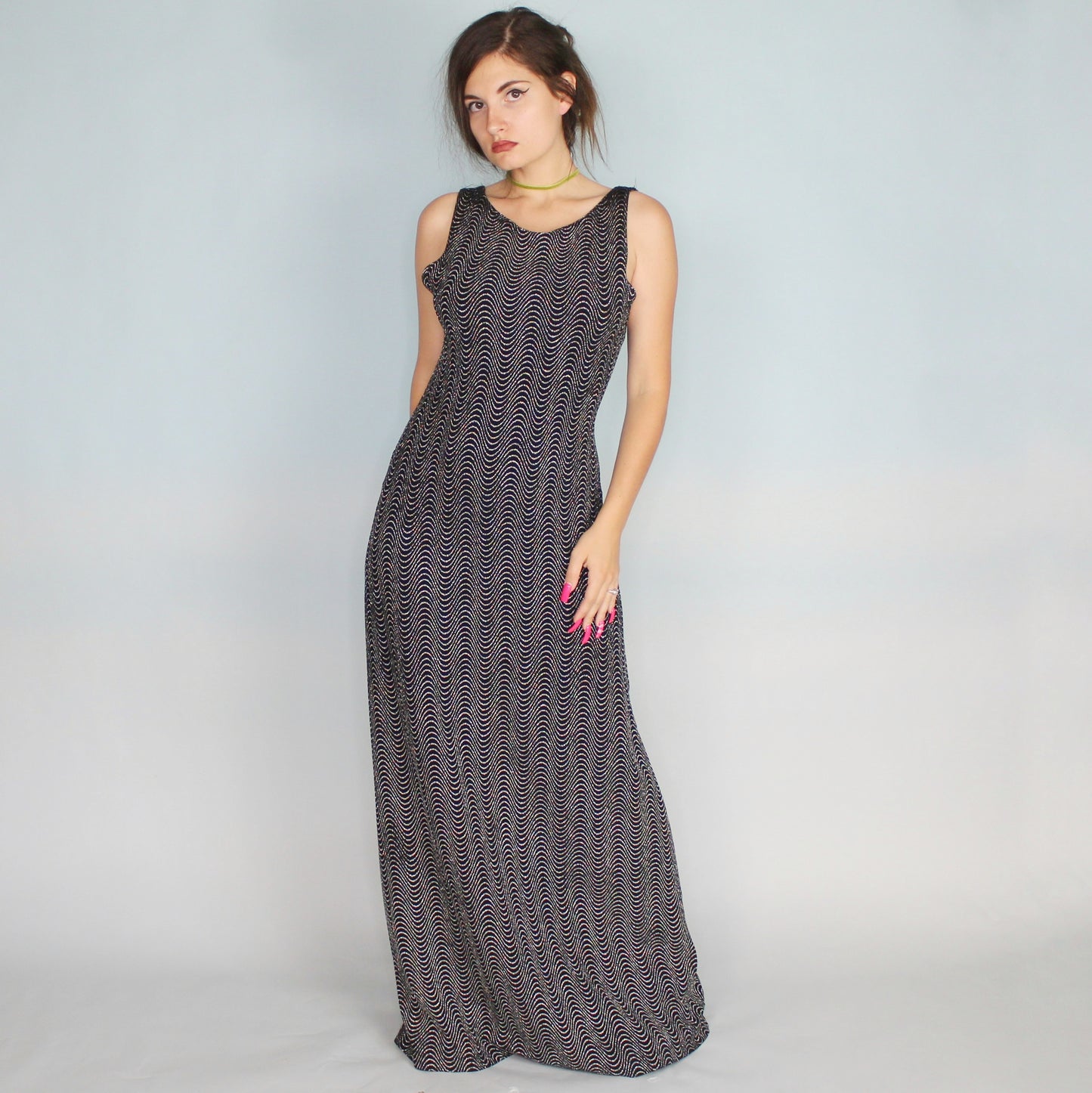 Vintage 90s Glitter Maxi Dress from Ronni Nicole for Ouida