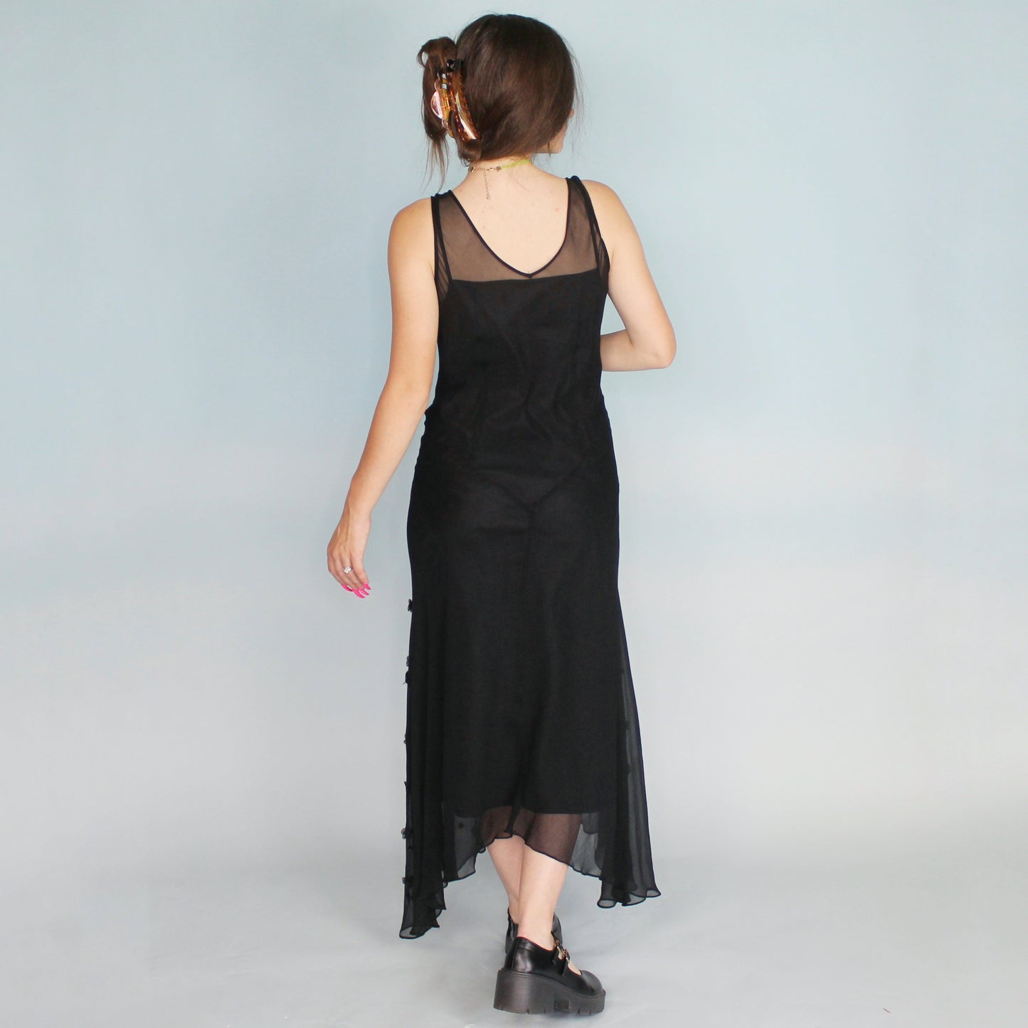 Vintage Y2k 3D Flower maxi Dress by Mixit