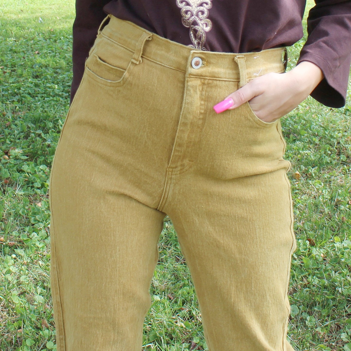 Vintage Y2k Yellow Mom Jeans by Jou Jou