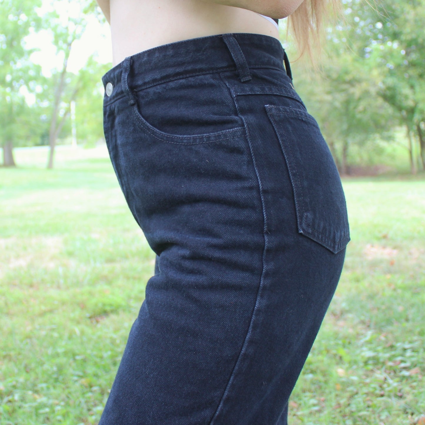 Vintage 90s Black High Waisted jeans from Bongo by Gene Montessano