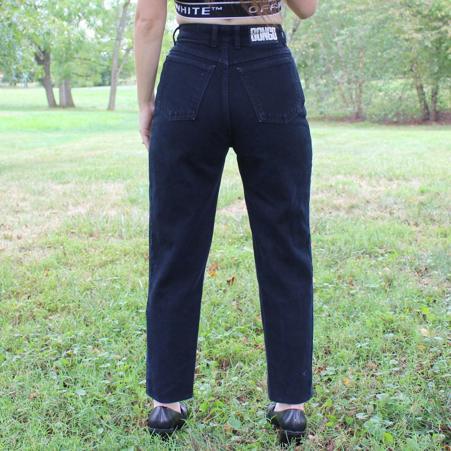Vintage 90s Black High Waisted jeans from Bongo by Gene Montessano