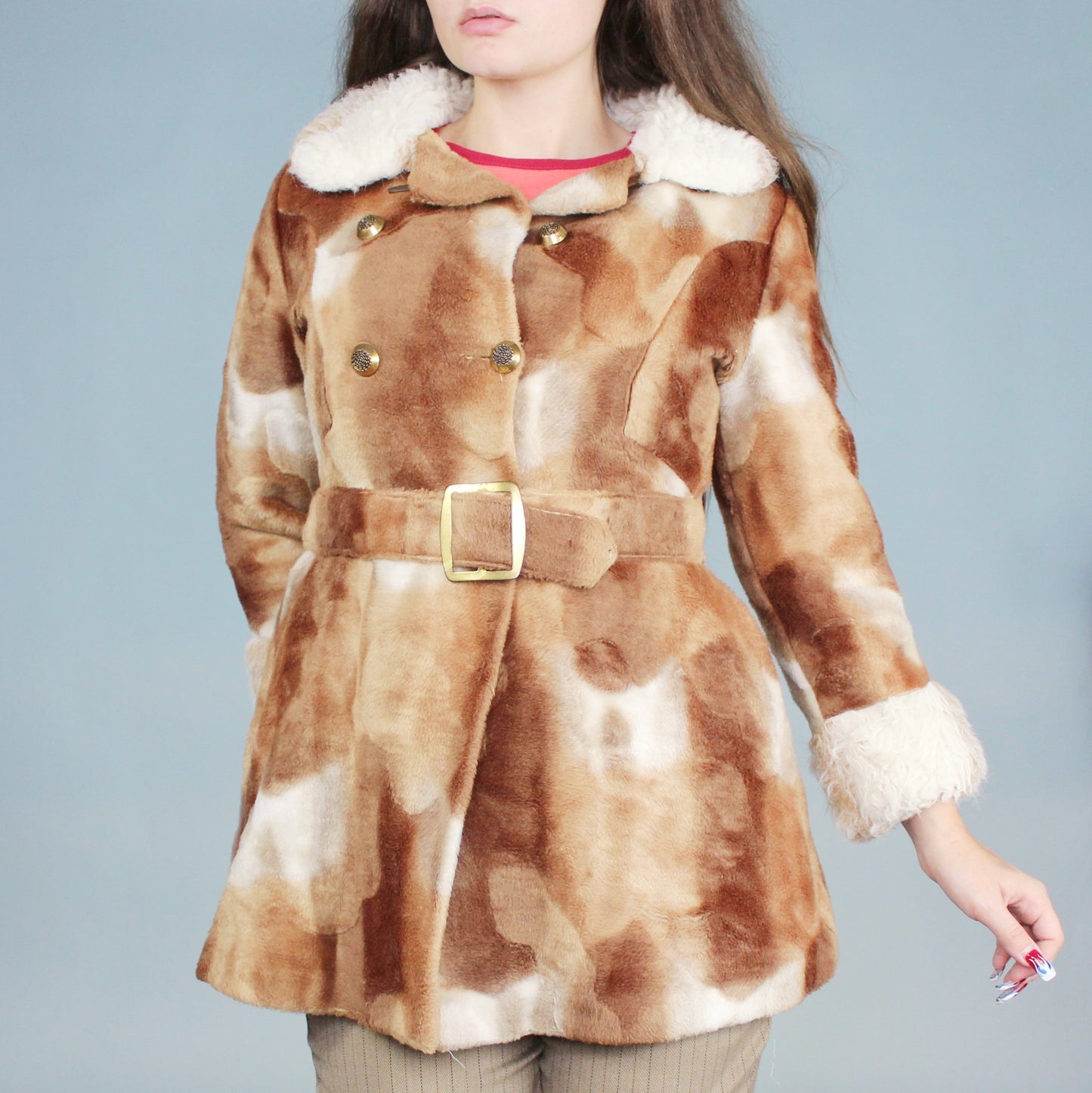 Vintage 70s Faux Fur Coat