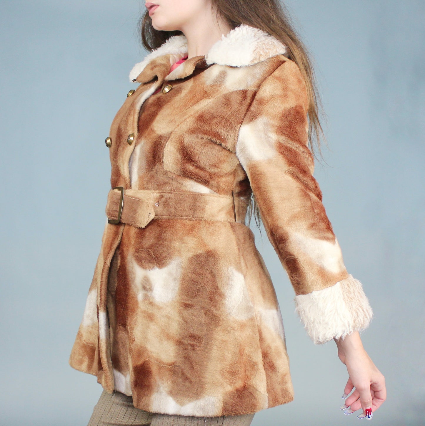 Vintage 70s Faux Fur Coat