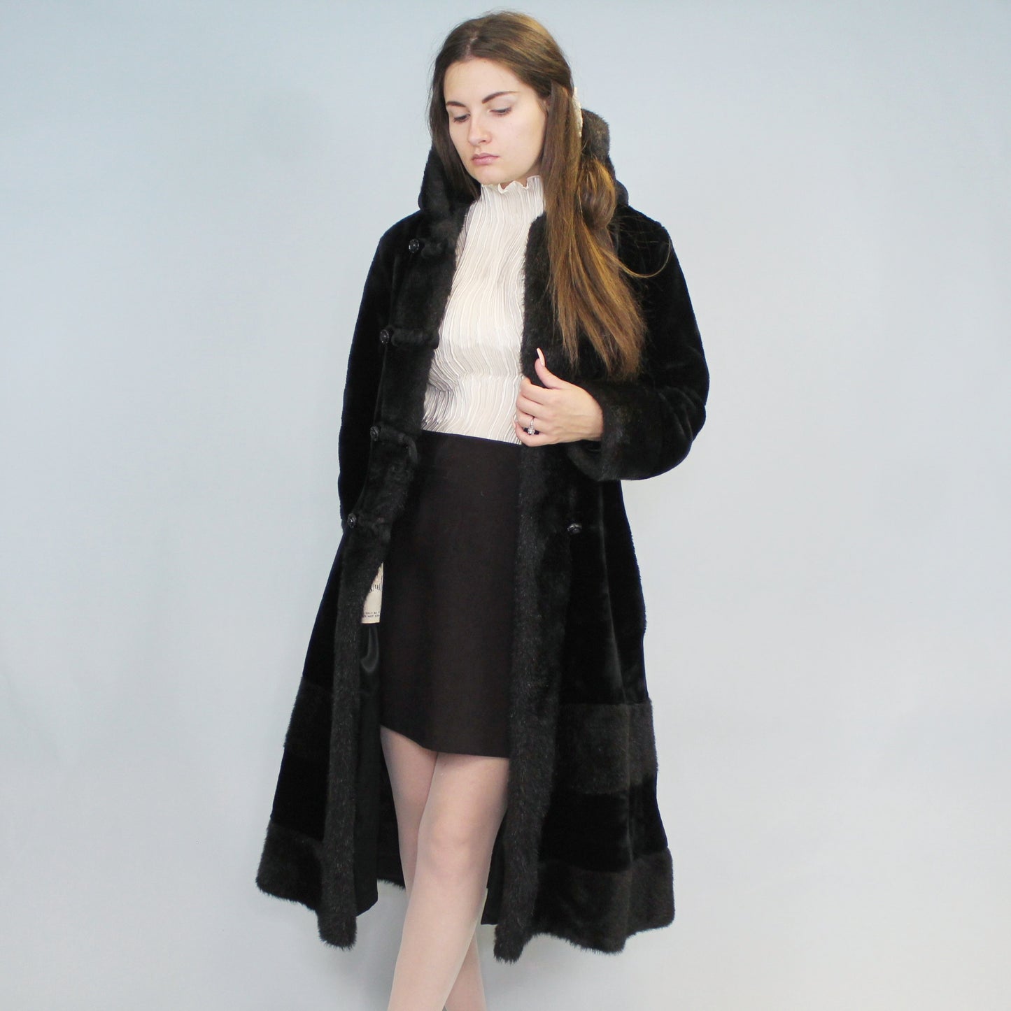 Vintage 60s Faux Fur Coat from Cloud 9 Another Fashion Fabric by Collin & Aikman