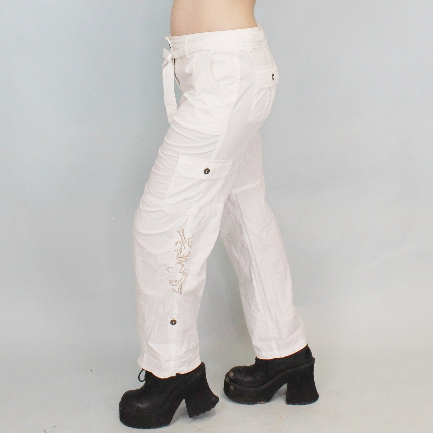 Vintage Y2k Low Rise Cargo Pants by AB Studio