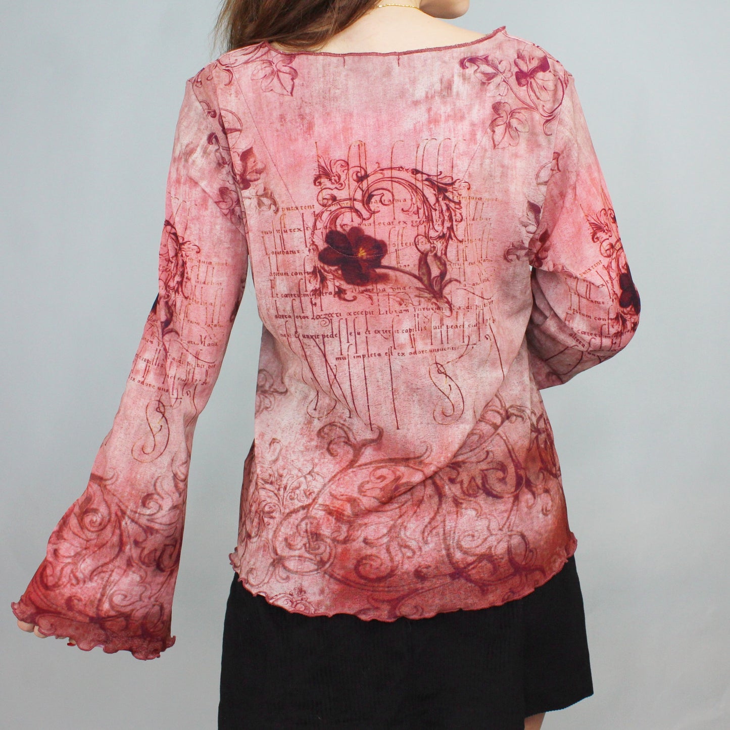 Vintage Y2k Whimsigoth Blouse by Oneworld