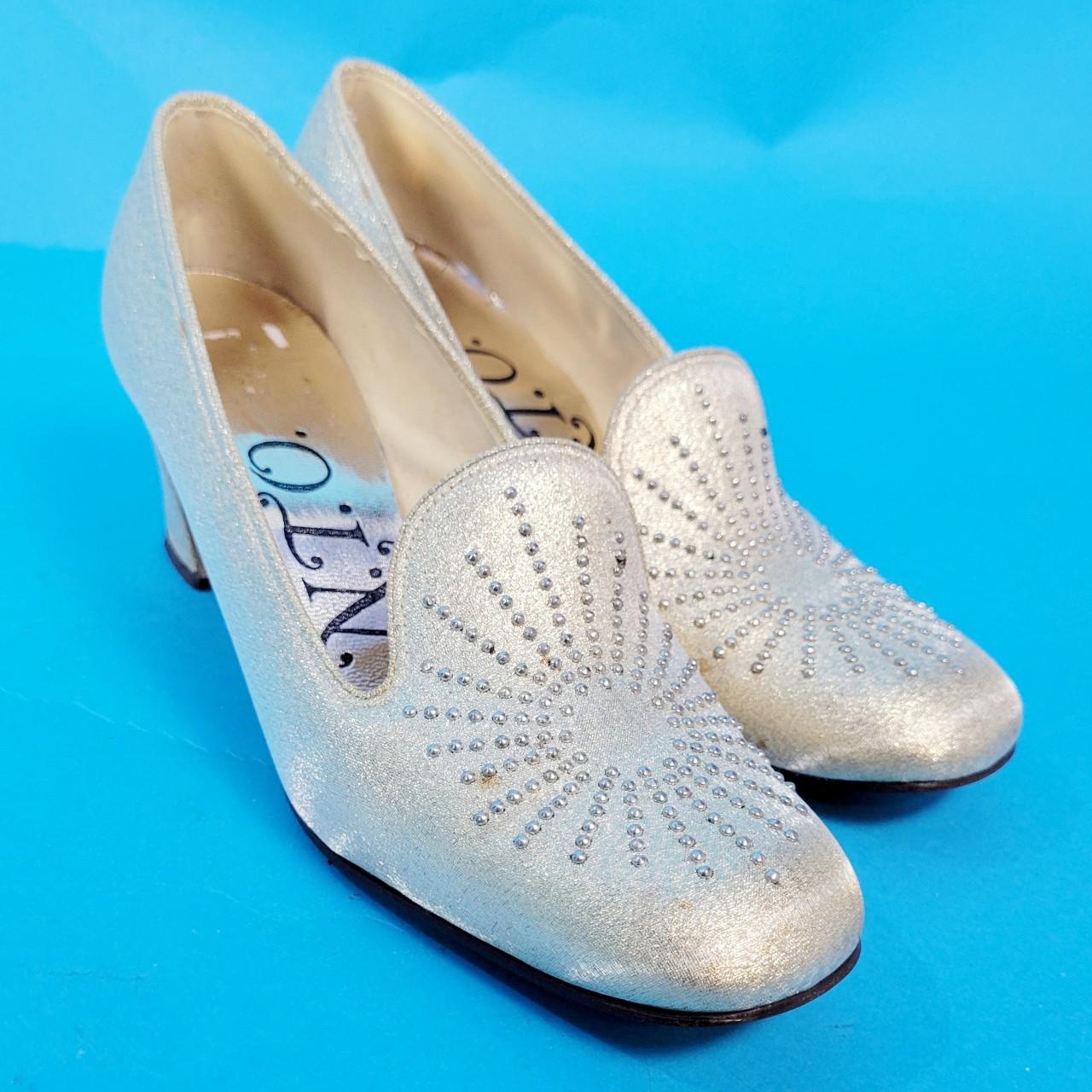 Vintage 60s Gold Glittery Heels by N.T.O.