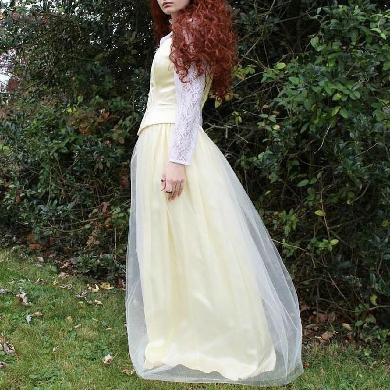 Vintage 90s Yellow Prom Gown by Jessica McClintock for Gunne Sax