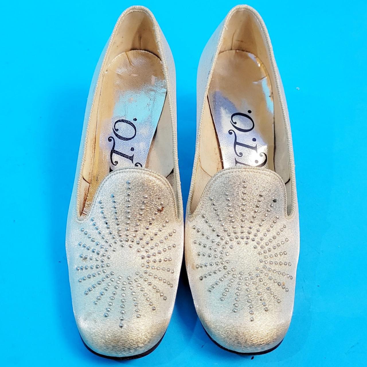 Vintage 60s Gold Glittery Heels by N.T.O.