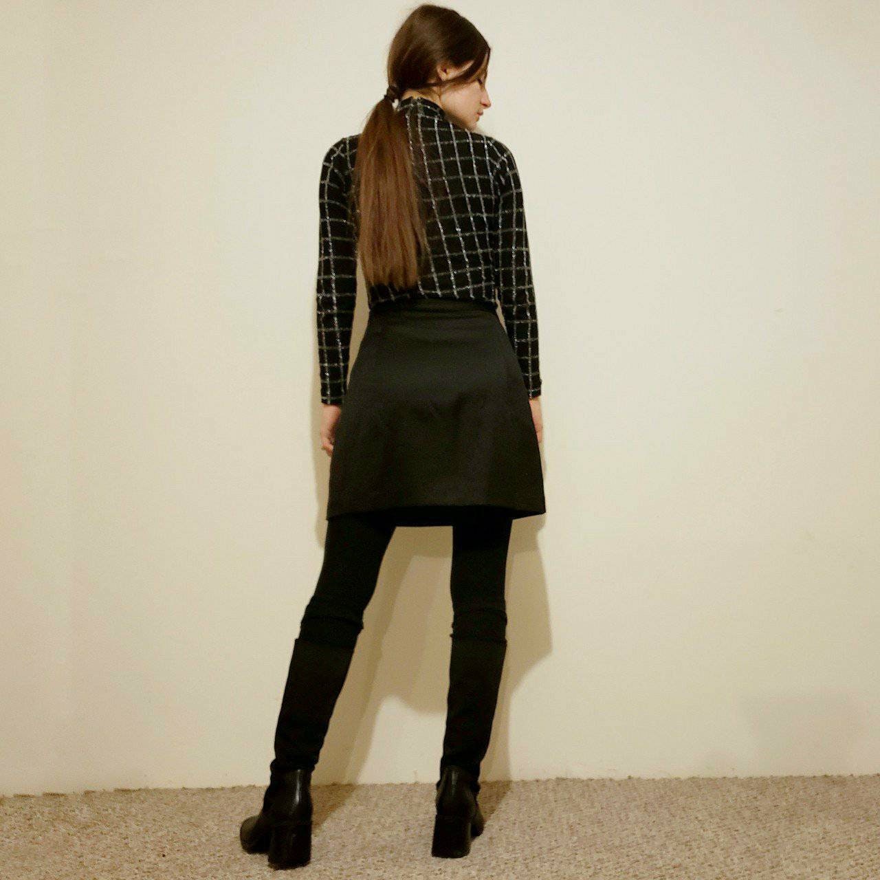 Y2K black chain mini Skirt An Original Milly of New York